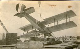 AVIATION - AVION - Carte Photo - Accident - Hanriot Victime D´un Cheval De Bois - 2 Scans - Bon état - Unfälle