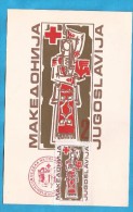 1991  JUGOSLAVIJA MAKEDONIJA  SOLIDARITAETSWOCHE ROT KREUZ KART-MAXIMUM   INTERESSANT - Cartas & Documentos