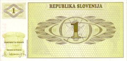 SLOVENIE   1  Tolar  Non Daté (1990)   Pick 1      ***** BILLET  NEUF ***** - Slovenië