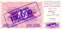 BOSNIE-HERZEGOVINE    100 000  Dinara   Daté Du 10-11-1993   Pick 34 B            ***** BILLET  NEUF ***** - Bosnien-Herzegowina