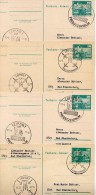 4 Sost. MESSE LEIPZIG 1977-84 Auf DDR P81A Antwort-Postkarten - Postcards - Used