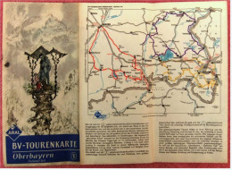 ARAL BV-Tourenkarte Oberbayern Östlicher Teil -  Von Ca. 1955 - 1 : 150.000  -  Ca. Größe : 88 X 62,5 Cm - Wereldkaarten