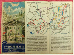 ARAL BV-Tourenkarte Oberbayern Westlicher Teil Mit Allgäu  -  Von Ca. 1955 - 1 : 150.000  -  Ca. Größe : 88 X 62,5 Cm - Landkarten