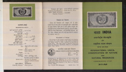 INDIA, 1969, BROCHURE ,  Conservation Of Nature & Natural Resources, Tiger, Globe, Environment Protection, - Covers & Documents