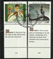 UNITED NATIONS GENEVE GINEVRA GENEVA SVIZZERA ONU - UN - UNO 1989 HUMAN RIGHTS DIRITTI DELL´UOMO USED - Used Stamps