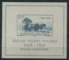 Poland 1958. - Mi. No. 1085 Block No. 22. Interesting, 2 Scans. - Nuevos