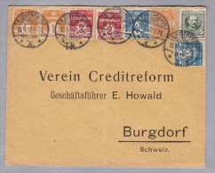 Dänemark 1909-09-15 Kopenhagen Buntfrankatur Nach Burgdorf - Cartas & Documentos