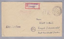 Heimat DE BW HINTERZARTEN 1947-04-25 R-Brief Nach Kappel Schwarzwald - Autres & Non Classés