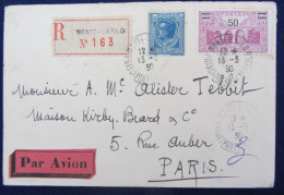 Monaco - Belle Lettre Recommandee 1930 Avec Y&T  #99 Et #106 - 13 Mars 1930 - Brieven En Documenten