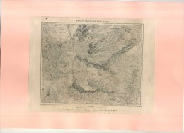 - SICILE . PARTIE CENTRALE DE L´ETNA PLAN DU SOMMET . GRAVURE SUR BOIS DU XIXe S . DECOUPEE ET COLLEE SUR PAPIER . - Topographische Karten