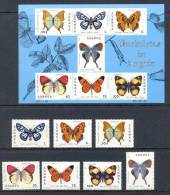 ANGOLA 1981 - MARIPOSAS - PAPILLONS - Yvert 652/658 + Block 6 - Angola