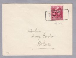 Heimat Liechtenstein Schaan 1931-12-04 Aushilfsstempel Auf Brief Nach Balzers - Storia Postale