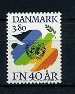 Danemark ** N° 850 - 40e Ann. De L'O.N.U. - Unused Stamps