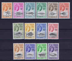 TRISTAN DA CUNHA SG 28-41 1960 MARINE LIFE DEFINITVE SET OF 21. MNH  Yv 28-41 - Marine Life