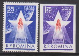 Roumanie N° PA 173 - 174 ND *** Recherches Spatiales - Lunik IV - 1963 - Neufs