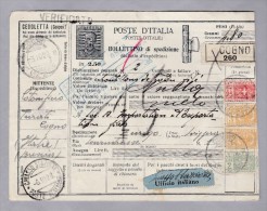 Heimat Italien Lombardei COGNO 1928-10-06 Paketkarte Nach Zürich - Postal Parcels