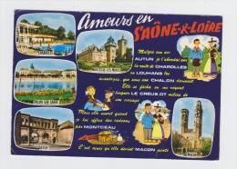 71 - Amours En Saone Et Loire - Humour Folklore Coffre Trésor Pièce Monnaie Bijoux Amoureux MACON CHAROLLES AUTUN - Munten (afbeeldingen)