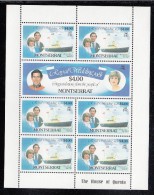 Montserrat MNH Scott #469-#470 Sheet Of 7 $4 Prince Charles, Lady Diana - Royal Wedding - Montserrat