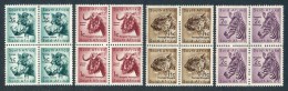 South Africa 1961. WILD ANIMAL Blocks. SACC 184-7*, SG 185-8*. - Unused Stamps
