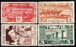 Tunisie N° 269 / 72  X La Série Des 4 Valeurs  Trace De Charnière, Dentelure Habituellement Mauvaise Sinon  TB - Unused Stamps