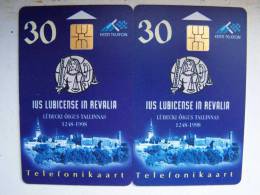 2 DIDDERENT Tallinn Old Town Days Chip Cartes From Estonie Estland Phone Cards Karten - Estonie