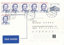 I2474 - Czech Rep. (1993) 301 00 Plzen 1 (parallel Use Of Stamps Of Czechoslovakia And The Czech!) - Brieven En Documenten