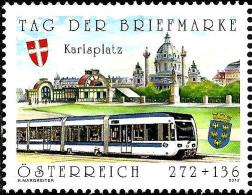 Austria - 2012 - Stamp Day - Karlsplatz In Vienna - Mint Stamp With Surcharge - Neufs