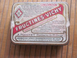 Ancienne Boîte Métal Pastilles Fructines Vichy Pour La Constipation Laboratoires Médicaux Pharmacologique Vichy - Dosen