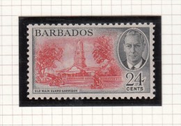 King George VI - 1950 - Barbados (...-1966)
