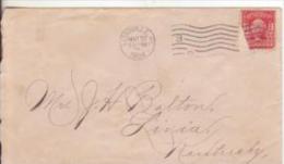 10-U.S.A.-Stati Uniti-documento Postale Affrancato 3c,difettoso Con Lettera Interna-v.1904 - Covers & Documents