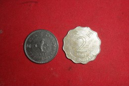 One Dollars Hong Kong" De 1992 Et 2 Dollars 1998 En TTB+ - Hong Kong