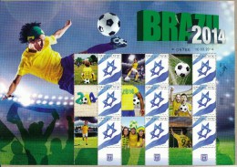 ISRAEL 2014 FOOTBALL BRAZIL WORLD CUP NEYMAR & FRIENDS SHEET MNHISRAEL 2014 FOOTBALL BRAZIL WORLD CUP NEYMAR & FRIENDS S - 2014 – Brazil