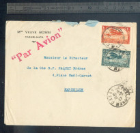 Enveloppe Maroc 1927 Par Avion Pour Marseille - Cartas & Documentos