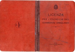 RRRarità-Libretto LICENZA Vendita Ambulante-anni´30-Complet O DelleMarche/pagine - Strafport