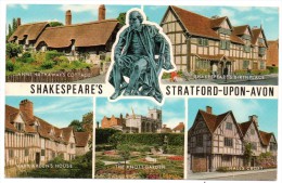 CP, ANGLETERRE, WARWICKSHIRE, STRATFORD UPON AVON, Multivues, Voyagé - Stratford Upon Avon