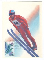 RUSSIA CCCP 1988 MK MC MAXIMUM CARD SPORT OLYMPIC GAMES CALGARY SKIING JUMP - Winter 1988: Calgary