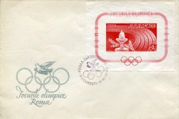 Romania, Fdc Of The  Olympic Games Of Rome 1960  With Postmark Showing   Dove Of Picasso, Colombe De Picasso - Picasso