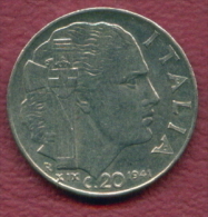 F3100 / - 20 Centesimi  - 1941 - Italia Italy Italie Italien Italie - Coins Munzen Monnaies Monete - 1900-1946 : Victor Emmanuel III & Umberto II