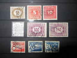 1920  "Portomarken"  8 Werte Gestempelt   LOT 114 - Taxe