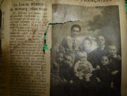 1926 LA FEMME ET L'ENFANT :Famille HEROLD De HORBOURG (Haut-Rhin) :la Copie Seule Serait Envoyée (document Trés Fragile) - Otros & Sin Clasificación