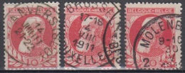 1905 - BELGIË/BELGIQUE/BELGIEN - Y&T 74 [Léopold II (1835-1909)] + ANVERS - BRUSSEL/BRUXELLES - MOLENBEEK - Bahnpoststempel