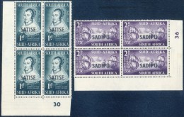 South Africa 1952. SATISE Control Blocks. SACC 140-141*, SG 141-142*. - Ungebraucht