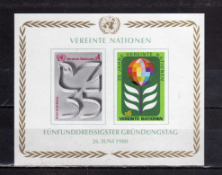 UNITED NATIONS AUSTRIA VIENNA WIEN - ONU - UN - UNO 1980 GRAPH OF ECONOMIC TREND GRAFICO ANDAMENTO ECONOMIA MNH - Ungebraucht