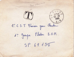 1960 - ENVELOPPE De LA CLUSE (AIN) Pour Le SP 69138 (ALLEMAGNE) Avec TAXE ALLEMANDE Car MENTION "FM" ABSENTE - 1960-.... Lettres & Documents