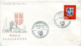 C2 Sarre Saar  Lettre 1.1.57 Avec N Inversé - Briefe U. Dokumente