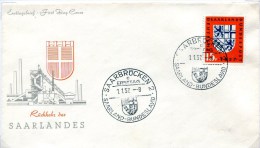 C2 Sarre Saar  Lettre 1.1.57 Avec N Inversé - Storia Postale