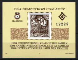 Hungary 1994. International Family Year Very Nice Commemorative Sheet Special Catalogue Number: 1994/K2 - Ungebraucht