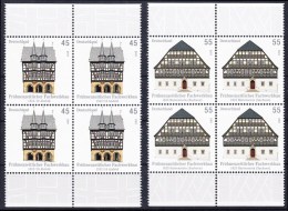 GERMANY Mi. 2861-2862 MNH SET Of 2 BLOCKS W/ Bottom & Top Margins -Square Framed Work Houses - Neufs