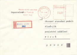 I2514 - Czechoslovakia (1986) 333 01 Stod: Municipal National Committee Stod (provisory Label On Registered Letters) - Lettres & Documents