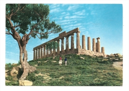 Cp, Italie, Agrigento, Temple De Junon, Voyagée - Agrigento